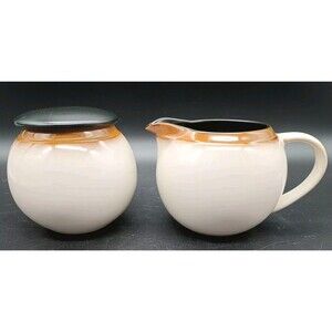 Pier 1 Sahara Creamer Sugar Bowl With Lid Round